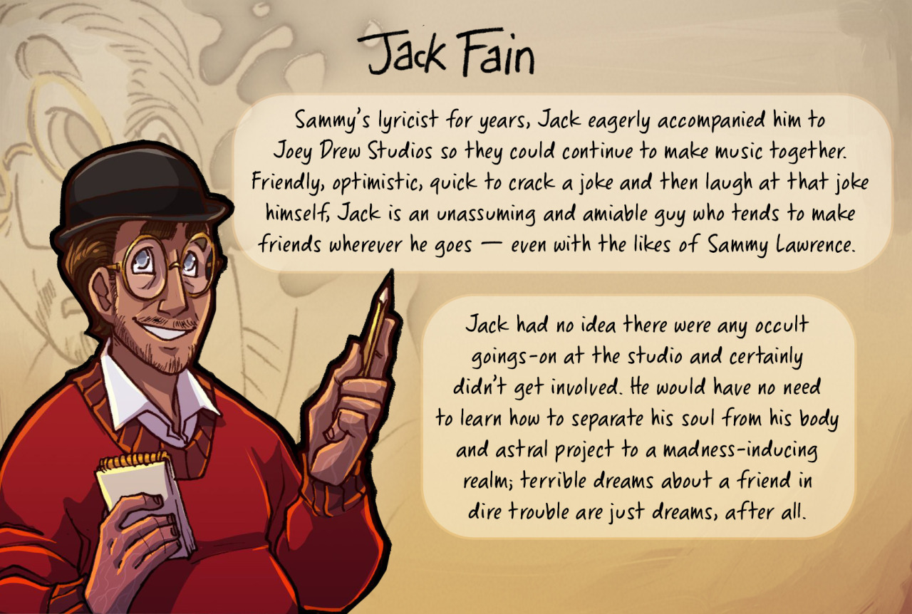 \[\[\(Archivist\) Jack Fain’s character card. Caption in post.\]\]